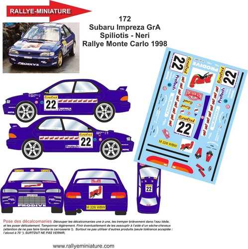 Decals ref 0172 subaru - decals,