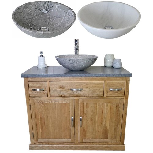 Bathroom vanity unit - bathroom, oak