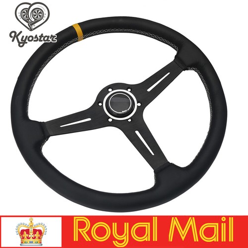 Black steering wheel deep - steering, corn