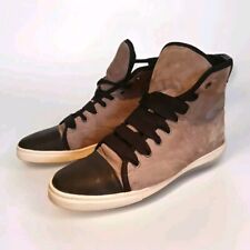Lanvin Suede Hi Top Sneakers Trainer UK 8