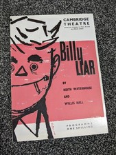 Billy Liar, Cambridge Theatre ~ Vintage 1960 Play Program ~ Albert Finney
