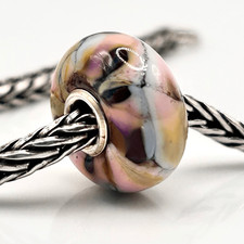 Summersday Artisan Trollbeads Style Trollstone Pink Yellow Black White NEW