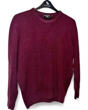 Men's GLENMUIR 1891 Golf 100% Lambswool Burgundy Jumper Crew Neck- Size Large