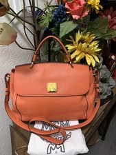 Mcm Leather Handbag,Authentic