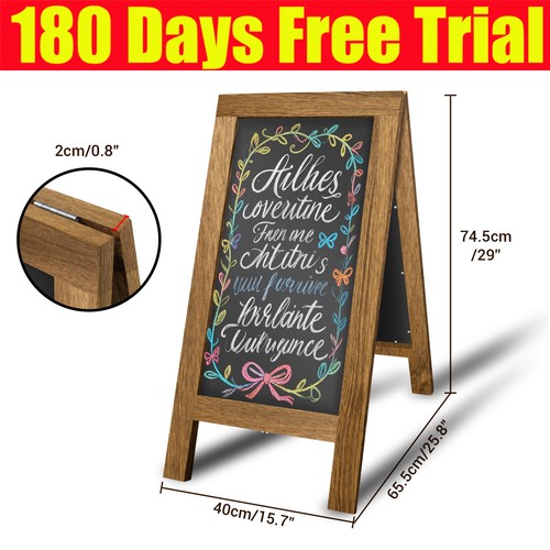Double sided wooden blackboard - sided,