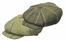 Walker & Hawkes Ladies Tweed Bakerboy Style Country Cap Baker Flat 8  Hat XS-L