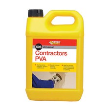 4X 5L EVERBUILD 506 CONTRACTORS PVA PRIMER SEALER ADMIXTURE ADHESIVE PLASTER
