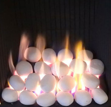 White Gas Fire Pebbles 20