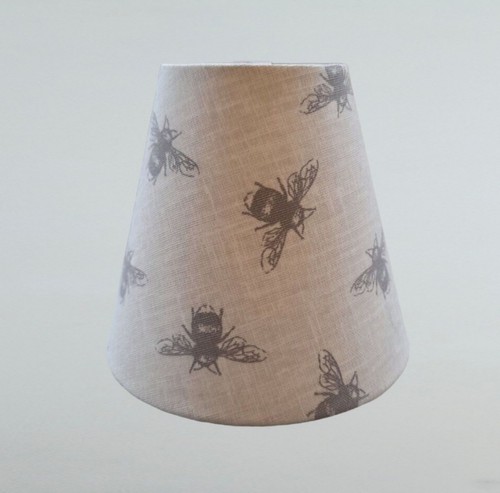 Linen bees small candle - bees,