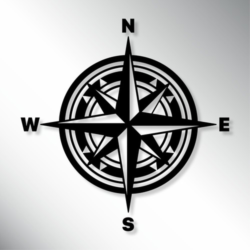 Compass sticker caravan - compass,