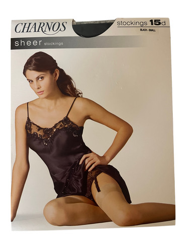 Charnos black stockings small - charnos,