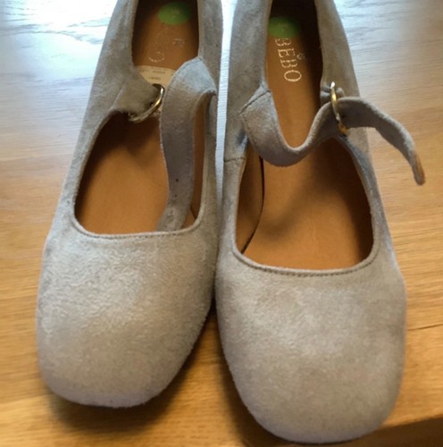 Ladies grey suede type shoes - ladies,