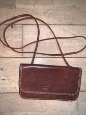 Gianni Conti Brown Leather Crossbody Bag Small 20x11cm 68cm Drop
