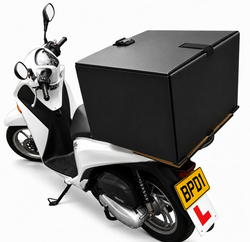 Motorcycle pizza delivery box - motorcycle,