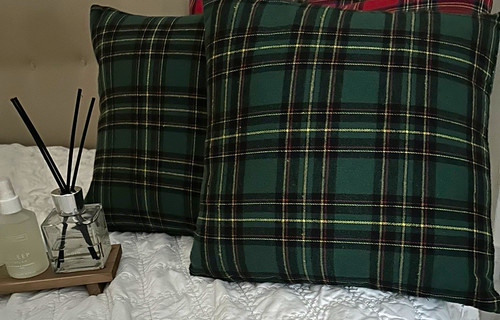 Set tartan cushion covers - of,