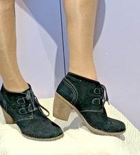 EXCELLENT COND SIZE  7 CLARK'S ARTISAN ANKLE BOOTS BLACK SUEDE DEEPPADDED INSOLE