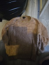 Womens topshop eyelash jumper size small brown