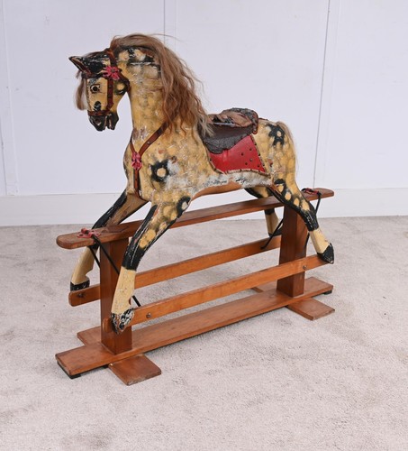 Antique wooden rocking - rocking, horse