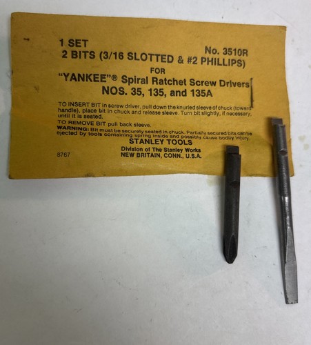Stanley yankee screwdriver bit - yankee,