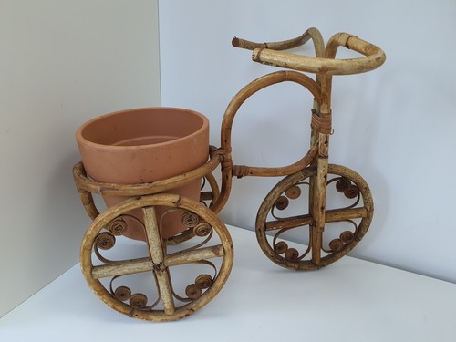 Vintage bamboo wicker cane - vintage,