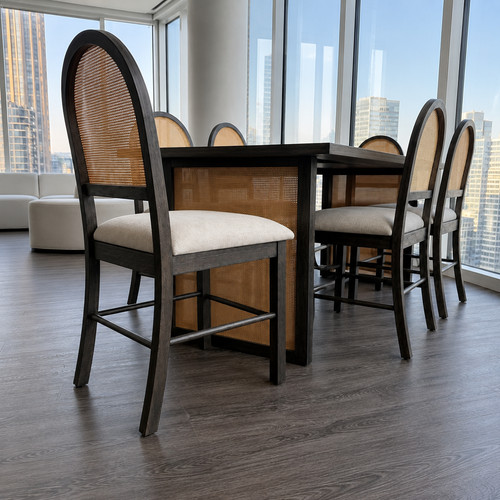 Piece boho farmhouse wood - 7-piece,