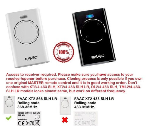 Faac xt2 868 slh 787009 - faac, xt2-868-slh-lr