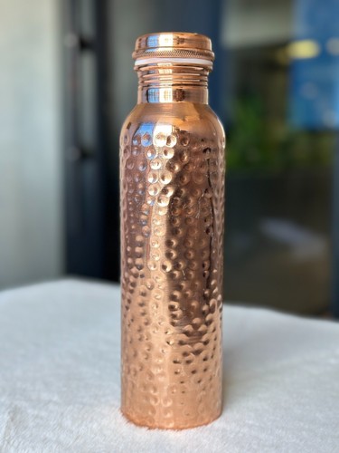 Copper water bottle - copper, bottle,