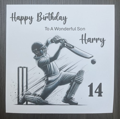 Personalised cricket birthday - cricket,
