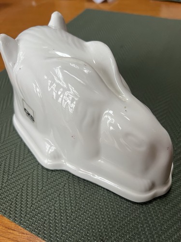 New white ceramic rabbit bunny - new,