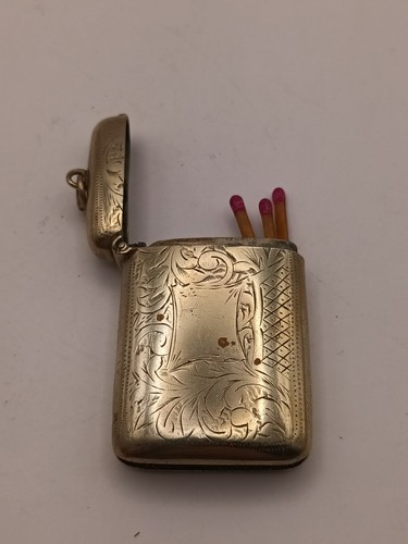 Antique vesta case match safe - vesta,