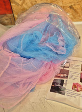 Rainbow Canopy Bed Curtains  - Princess Bed Canopy for Girls Bed Drapes Netting