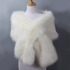 Warm Faux Fur Long Shawl Stole