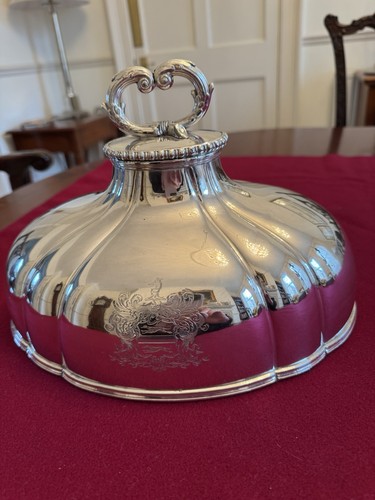 Old sheffield plate meat dome - old,