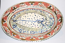 Large Fish Themed  Platter by Lucky Rabbit Pottery,Nova Scotia- Stunning!!!!!!