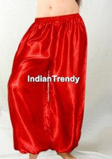 Red Satin Harem Yoga Pant
