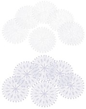 Pack of 6 Floral Lace Round