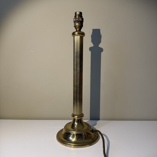Vintage brass column table - brass,