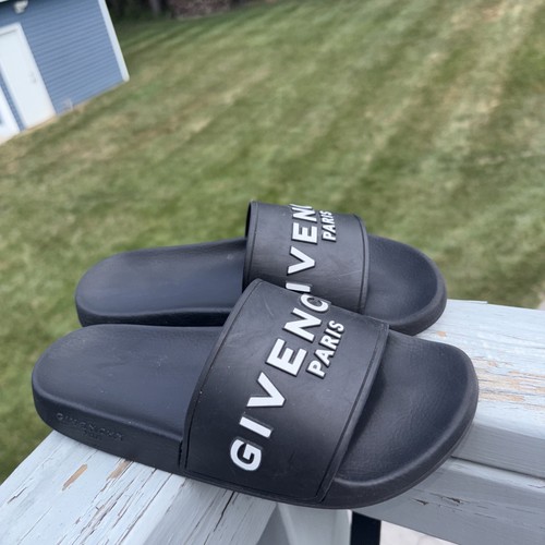 Givenchy paris black slides - black,