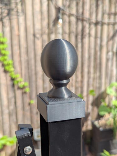 Newel post cap finial for