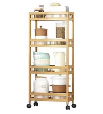 Slim Kitchen Cart,  4 Tier Bamboo