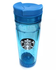 Starbucks Coffee Blue Glitter Water-in Tumbler 473ml 8in Mug Kettle