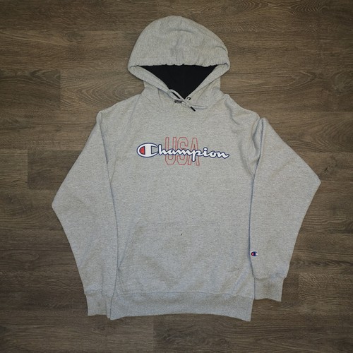 Champion usa hoodie grey - grey, marl