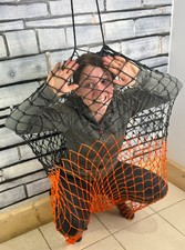 XXL 48” Long “BIG DADDY” Haylage HayNet -2” Holes- Grey/Orange