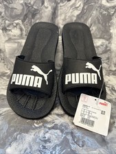 Puma Lightweight Sliders Older Kids Black Size UK 4 EU 37 #REF98
