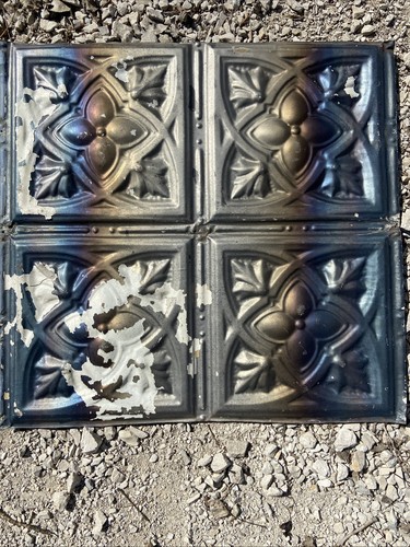 Antique metal tin ceiling - metal, tile
