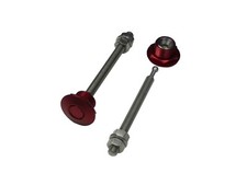 UNIVERSAL MOTORSPORT STAINLESS STEEL RED PUSH BUTTON BONNET PINS KIT PAIR