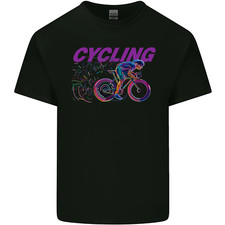 Funky Cycling Cyclist Bicycle Bike Cycle Kids T-Shirt Boys Girls