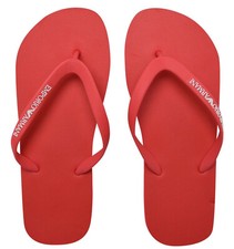 Emporio Armani Flip Flops Mens Thong Sandals Flame Red Size UK 7.5 Or 8 Genuine