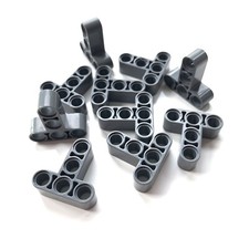 10 x LEGO Technic 3 x 3 Thick T-Shape Liftarm Beam - Dark Bluish Grey Part 60484