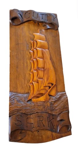 Vtg wood carving cutty sark - cutty,